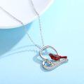 wholesale 925 Sterling Silver Red Bird Pendant Necklace - JUSTKIDSTOY Cardinal Memorial Gifts for Women Friends-0-2