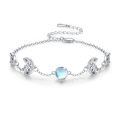 wholesale 925 Sterling Silver & Rainbow Moonstone Adjustable Bracelet - Lunar Phases s for Her-0-0