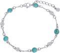 wholesale 925 Sterling Silver Turquoise Beaded Chain Anklet Bracelet for Women-0-0
