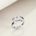 wholesale 925 Sterling Silver Faith Love Hope Engraved Rings Wholesale With Cross Design-0-3