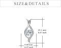 wholesale 925 Sterling Silver Infinity Moissanite Pendant Necklace for Women - Round Cut 1ct Cubic Zirconia Alternative s-0-4