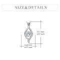 wholesale 925 Sterling Silver Infinity Moissanite Pendant Necklace for Women - Round Cut 1ct Cubic Zirconia Alternative s-0-4