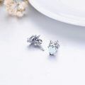 wholesale 925 Sterling Silver Smiling Cat Hugging Heart Opal Stud Earrings White Gold Plated-0-2