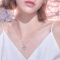 TOUPOP Sterling Silver Crystal Dolphin Pendant Necklace-0-5