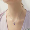 wholesale Sterling Silver Natural Created Gemstone Dragonfly Necklace Pendant-0-6