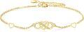 wholesale 14K Gold & Crystal Infinity Heart Bracelet, Eternal Love Gift for Women-0-0