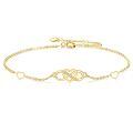 wholesale 14k Gold Infinity Heart Moissanite Accent Chain Bracelet For Women-0-0