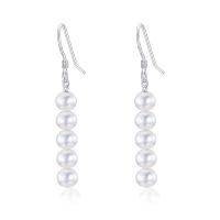 wholesale 14K White Gold 3-Pearl Drop Earrings for Women - Elegant  Set-14k White Gold