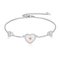 wholesale 925 Sterling Silver Celtic Knot Bracelet w Mustard Seed Moonstone Birthstone-C-Mustard Seed Heart