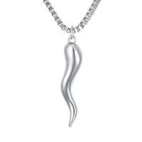 wholesale 925 Sterling Silver Swoosh Pendant Necklace-01.Italian Horn(Minimalism)