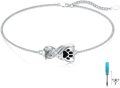 wholesale Sterling Silver Paw Print Urn Bracelet for Pet Ashes Memorial Jewelry-0-0