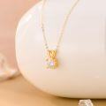 wholesale 14K Gold Moissanite D VVS1 Round Solitaire Pendant Necklace for Women 2ct-0-2