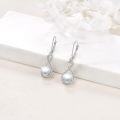 wholesale 925 Sterling Silver Infinity Pearl Leverback Earrings-0-2