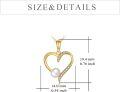 wholesale 14K Gold Heart-Shaped Freshwater Pearl Pendant Necklaces - Anniversary & Birthday Gift Ideas for Her-0-3