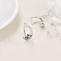 wholesale TOUPOP Moon Animals Leverback Earring For Women Sterling Silver Dangle Drop Hoop Earrings For Women Birthday Anniversary Christmas -0-2