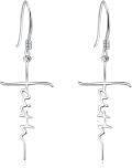 wholesale 925 Sterling Silver Hypoallergenic Faith Cross Dangle Earrings for Women - Christian  Ideas-0-0