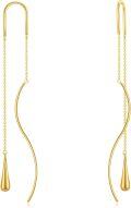 wholesale 14k Gold Threader Earrings Long Dangle Teardrop Tassel Ear Line s-0-0