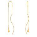 wholesale 14k Gold Threader Earrings Long Dangle Teardrop Tassel Ear Line s-0-0