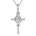 wholesale 925 Sterling Silver Heart Pendant with Infinity Symbol and Granddaughter Engraving - Mother's Day Gift-0-0