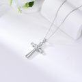 wholesale 925 Sterling Silver Infinity Butterfly Heart Jerusalem Cross Pendant Necklace with Cubic Zirconias for Women-0-3