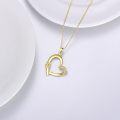wholesale Sterling Silver Moissanite Heart Necklace for Women 18 +2 Chain-0-3