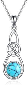 wholesale Sterling Silver Celtic Knot Necklace Irish Pendant Jewelry Gift for Women-0-5