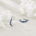 wholesale 925 Sterling Silver Abalone Shell Inlay Teardrop Shape Huggie Earrings for Women-0-2