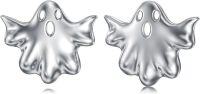 wholesale 925 Sterling Silver Ghost Stud Earrings - Halloween s for Women-Ghost