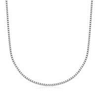 wholesale 925 Sterling Silver Box Chain Necklace for Women Men 0.8mm 1mm 1.5mm 2mm 3mm 18 20 22 24 26 Inches-20"