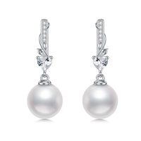 wholesale 925 Sterling Silver Heart Drop Earrings-Leaf Stud