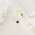 wholesale 925 Sterling Silver Black Onyx Dangle Earrings for Women and Teen Girls-0-5