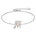 wholesale 925 Sterling Silver Scorpio Zodiac Bracelet Wholesale With Heart Shaped Crystal Pendant-0-0