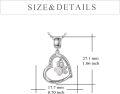 wholesale 925 Sterling Silver Opal Paw Print Heart Necklace for Women Girls Cat Dog Memorial s-0-3