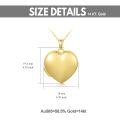 TOUPOP 14K Gold Heart Photo Locket Necklace Gift for Women-0-5