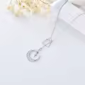 TOUPOP Sterling Silver Y Pendant Lucky Horseshoe Necklace Jewelry Gifts-0-3