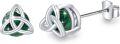 wholesale 925 Sterling Silver Celtic Birthstone Stud Earrings Celtic Knot Jewelry Gifts-0-0