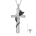 TOUPOP Sterling Silver Butterfly Cremation Urn Necklace With Funnel-0-0