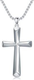 wholesale 925 Sterling Silver Cross Pendant  - Mens Womens Religious -0-0