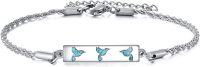 wholesale 925 Sterling Silver Turquoise Bird Charm Bracelet for Women-Turquoise Hummingbird