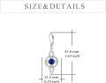 wholesale 925 Sterling Silver Blue Cubic Zirconia Celtic Knot Drop Earrings-0-2