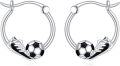 wholesale 925 Sterling Silver Metal Sports Ball and Shoe Design Hoop Earrings - Soccer Baseball Tennis Gift for Her-0-0