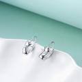 wholesale 925 Sterling Silver Cat Bowtie Cz White Gold Plated Hoop Earrings For Women-0-14