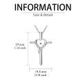 wholesale 925 Sterling Silver Cross Pendant Necklace With Mustard Seed Heart Oxidized Finish-0-5