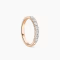 TOUPOP 10k 14k 18k Gold Moissanite Women's Eternity Wedding Band Ring-0-3