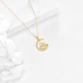 wholesale 14k Gold Pendant With Red Stone And White Diamonds Cat Design-0-3