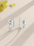 TOUPOP Sterling Silver Tulip Flower Climber Crawler Earrings Gift for Women-0-1