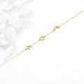 wholesale 14k Gold Thin Chain Bracelet with Sun Moon and Star Charms Fine Jewelry Birthday Gift for Women-0-2