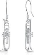 wholesale 925 Sterling Silver Trumpet Shaped Dangle Earrings - Music  for Her-0-0