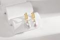 wholesale Gold 925 Sterling Silver Freshwater Pearl Teardrop Dangle Earrings for Women -0-1