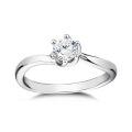 TOUPOP 14K White Gold Moissanite Round Cut Engagement Ring-0-0
